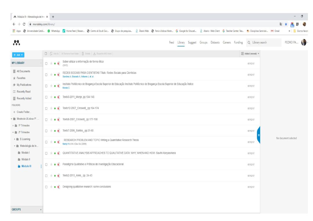 Mendeley - Módulo III - Pedro Rosa